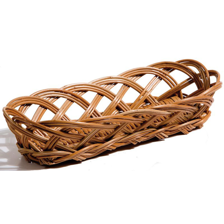 Wicker bread oval basket